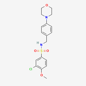 molecular formula C18H21ClN2O4S B4588761 3-chloro-4-methoxy-N-[4-(4-morpholinyl)benzyl]benzenesulfonamide 