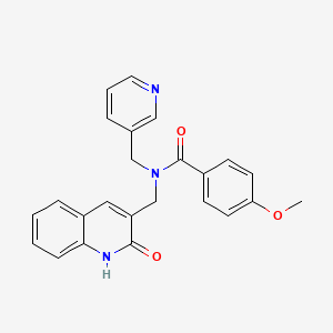 N-((2-hydroxyquinolin-3-yl)methyl)-4-methoxy-N-(pyridin-3-ylmethyl)benzamide