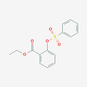 molecular formula C15H14O5S B458878 Ethyl 2-[(phenylsulfonyl)oxy]benzoate 