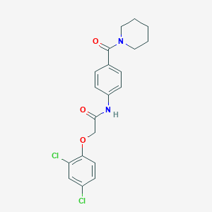 molecular formula C20H20Cl2N2O3 B458879 2-(2,4-dichlorophenoxy)-N-[4-(1-piperidinylcarbonyl)phenyl]acetamide 