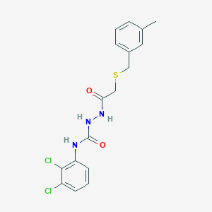 N-(2,3-dichlorophenyl)-2-{[(3-methylbenzyl)thio]acetyl}hydrazinecarboxamide