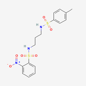 molecular formula C16H19N3O6S2 B4588802 N-(3-{[(4-methylphenyl)sulfonyl]amino}propyl)-2-nitrobenzenesulfonamide 