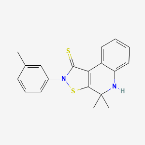 4,4-dimethyl-2-(3-methylphenyl)-4,5-dihydroisothiazolo[5,4-c]quinoline-1(2H)-thione