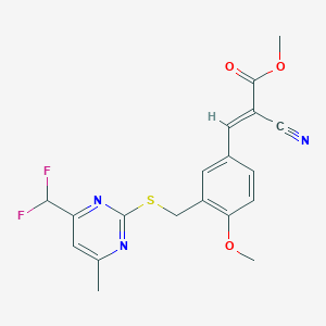 methyl 2-cyano-3-[3-({[4-(difluoromethyl)-6-methyl-2-pyrimidinyl]thio}methyl)-4-methoxyphenyl]acrylate