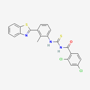 molecular formula C22H15Cl2N3OS2 B4588844 3-[3-(1,3-BENZOTHIAZOL-2-YL)-2-METHYLPHENYL]-1-(2,4-DICHLOROBENZOYL)THIOUREA 