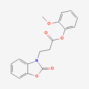 molecular formula C17H15NO5 B4588884 2-methoxyphenyl 3-(2-oxo-1,3-benzoxazol-3(2H)-yl)propanoate 