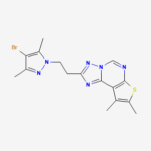 molecular formula C16H17BrN6S B4588885 2-[2-(4-bromo-3,5-dimethyl-1H-pyrazol-1-yl)ethyl]-8,9-dimethylthieno[3,2-e][1,2,4]triazolo[1,5-c]pyrimidine 