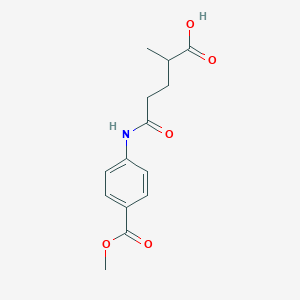 molecular formula C14H17NO5 B458889 5-[4-(Methoxycarbonyl)anilino]-2-methyl-5-oxopentanoic acid 