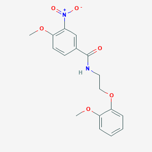 4-methoxy-N-[2-(2-methoxyphenoxy)ethyl]-3-nitrobenzamide