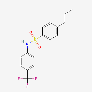 molecular formula C16H16F3NO2S B4588898 4-PROPYL-N-[4-(TRIFLUOROMETHYL)PHENYL]BENZENE-1-SULFONAMIDE 