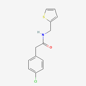 molecular formula C13H12ClNOS B4588906 2-(4-CHLOROPHENYL)-N-[(THIOPHEN-2-YL)METHYL]ACETAMIDE 