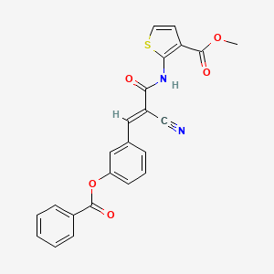 molecular formula C23H16N2O5S B4588911 methyl 2-({3-[3-(benzoyloxy)phenyl]-2-cyanoacryloyl}amino)-3-thiophenecarboxylate 