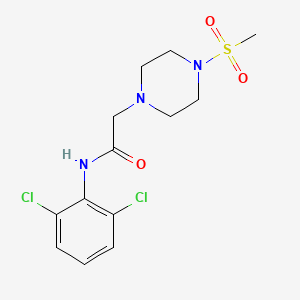 molecular formula C13H17Cl2N3O3S B4588916 N-(2,6-dichlorophenyl)-2-[4-(methylsulfonyl)-1-piperazinyl]acetamide 