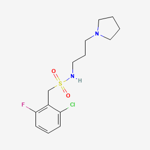 1-(2-chloro-6-fluorophenyl)-N-[3-(pyrrolidin-1-yl)propyl]methanesulfonamide