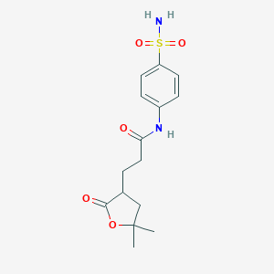molecular formula C15H20N2O5S B458893 3-(5,5-dimethyl-2-oxooxolan-3-yl)-N-(4-sulfamoylphenyl)propanamide CAS No. 664993-84-4