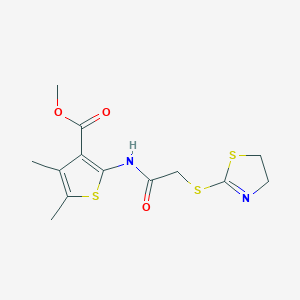 methyl 2-{[(4,5-dihydro-1,3-thiazol-2-ylthio)acetyl]amino}-4,5-dimethyl-3-thiophenecarboxylate