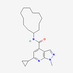 N-cyclododecyl-6-cyclopropyl-1-methyl-1H-pyrazolo[3,4-b]pyridine-4-carboxamide