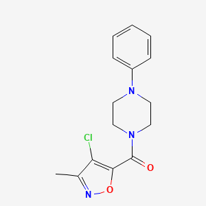 molecular formula C15H16ClN3O2 B4588955 1-(4-CHLORO-3-METHYL-1,2-OXAZOLE-5-CARBONYL)-4-PHENYLPIPERAZINE 