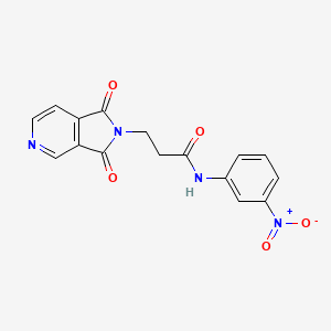 3-(1,3-dioxo-1,3-dihydro-2H-pyrrolo[3,4-c]pyridin-2-yl)-N-(3-nitrophenyl)propanamide