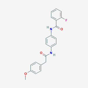 2-fluoro-N-(4-{[(4-methoxyphenyl)acetyl]amino}phenyl)benzamide