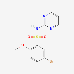 molecular formula C11H10BrN3O3S B4588985 5-bromo-2-methoxy-N-pyrimidin-2-ylbenzenesulfonamide 