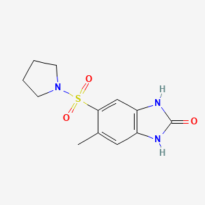 molecular formula C12H15N3O3S B4588997 5-METHYL-6-(PYRROLIDINE-1-SULFONYL)-2,3-DIHYDRO-1H-1,3-BENZODIAZOL-2-ONE 