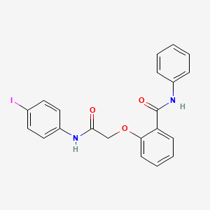 molecular formula C21H17IN2O3 B4589003 2-{2-[(4-iodophenyl)amino]-2-oxoethoxy}-N-phenylbenzamide 