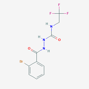 molecular formula C10H9BrF3N3O2 B4589009 1-[(2-Bromobenzoyl)amino]-3-(2,2,2-trifluoroethyl)urea 