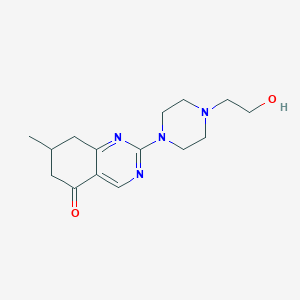 molecular formula C15H22N4O2 B4589016 2-[4-(2-hydroxyethyl)piperazin-1-yl]-7-methyl-7,8-dihydroquinazolin-5(6H)-one 