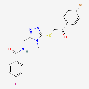 N-[(5-{[2-(4-bromophenyl)-2-oxoethyl]thio}-4-methyl-4H-1,2,4-triazol-3-yl)methyl]-4-fluorobenzamide