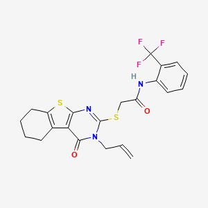 2-[(3-allyl-4-oxo-3,4,5,6,7,8-hexahydro[1]benzothieno[2,3-d]pyrimidin-2-yl)thio]-N-[2-(trifluoromethyl)phenyl]acetamide