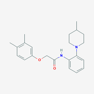 molecular formula C22H28N2O2 B4589033 2-(3,4-dimethylphenoxy)-N-[2-(4-methyl-1-piperidinyl)phenyl]acetamide 