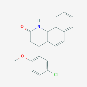 molecular formula C20H16ClNO2 B4589044 4-(5-CHLORO-2-METHOXYPHENYL)-1H,2H,3H,4H-BENZO[H]QUINOLIN-2-ONE 