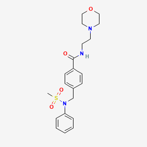 4-{[(methylsulfonyl)(phenyl)amino]methyl}-N-[2-(4-morpholinyl)ethyl]benzamide