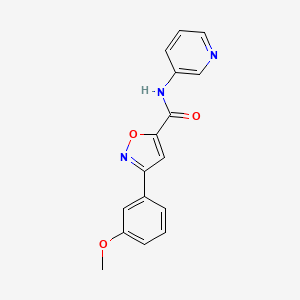 molecular formula C16H13N3O3 B4589055 3-(3-methoxyphenyl)-N-(pyridin-3-yl)-1,2-oxazole-5-carboxamide 