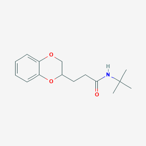 molecular formula C15H21NO3 B458907 N-tert-butyl-3-(2,3-dihydro-1,4-benzodioxin-3-yl)propanamide CAS No. 713111-42-3