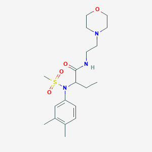 2-[(3,4-dimethylphenyl)(methylsulfonyl)amino]-N-[2-(4-morpholinyl)ethyl]butanamide