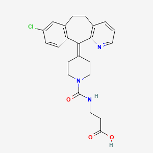 molecular formula C23H24ClN3O3 B4589098 N-{[4-(8-chloro-5,6-dihydro-11H-benzo[5,6]cyclohepta[1,2-b]pyridin-11-ylidene)piperidin-1-yl]carbonyl}-beta-alanine 