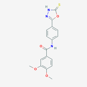 3,4-dimethoxy-N-[4-(5-sulfanyl-1,3,4-oxadiazol-2-yl)phenyl]benzamide