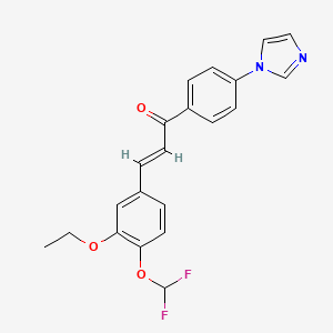 molecular formula C21H18F2N2O3 B4589111 (E)-3-[4-(DIFLUOROMETHOXY)-3-ETHOXYPHENYL]-1-[4-(1H-IMIDAZOL-1-YL)PHENYL]-2-PROPEN-1-ONE 