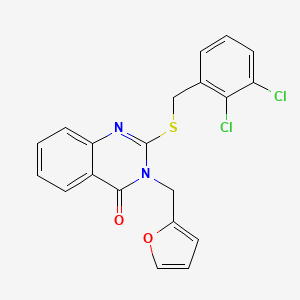 molecular formula C20H14Cl2N2O2S B4589115 2-[(2,3-DICHLOROBENZYL)SULFANYL]-3-(2-FURYLMETHYL)-4(3H)-QUINAZOLINONE 