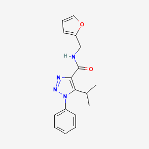 molecular formula C17H18N4O2 B4589122 N-[(FURAN-2-YL)METHYL]-1-PHENYL-5-(PROPAN-2-YL)-1H-1,2,3-TRIAZOLE-4-CARBOXAMIDE 