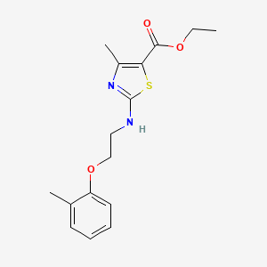 ethyl 4-methyl-2-{[2-(2-methylphenoxy)ethyl]amino}-1,3-thiazole-5-carboxylate