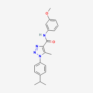 molecular formula C20H22N4O2 B4589147 1-(4-isopropylphenyl)-N-(3-methoxyphenyl)-5-methyl-1H-1,2,3-triazole-4-carboxamide 