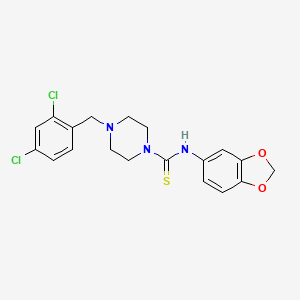 N-1,3-benzodioxol-5-yl-4-(2,4-dichlorobenzyl)-1-piperazinecarbothioamide