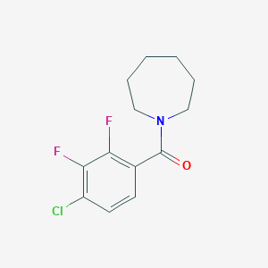 molecular formula C13H14ClF2NO B4589162 Azepan-1-yl-(4-chloro-2,3-difluorophenyl)methanone 