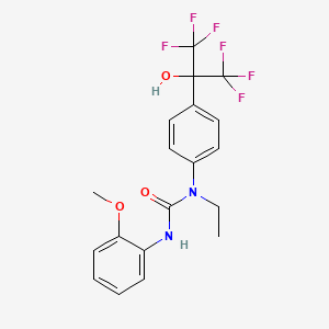 1-Ethyl-1-[4-(1,1,1,3,3,3-hexafluoro-2-hydroxypropan-2-yl)phenyl]-3-(2-methoxyphenyl)urea