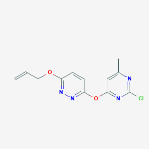 3-(Allyloxy)-6-[(2-chloro-6-methyl-4-pyrimidinyl)oxy]pyridazine