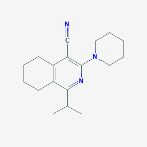 1-Isopropyl-3-(1-piperidinyl)-5,6,7,8-tetrahydro-4-isoquinolinecarbonitrile