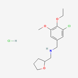 molecular formula C15H23Cl2NO3 B4589231 N-[(3-chloro-4-ethoxy-5-methoxyphenyl)methyl]-1-(oxolan-2-yl)methanamine;hydrochloride 